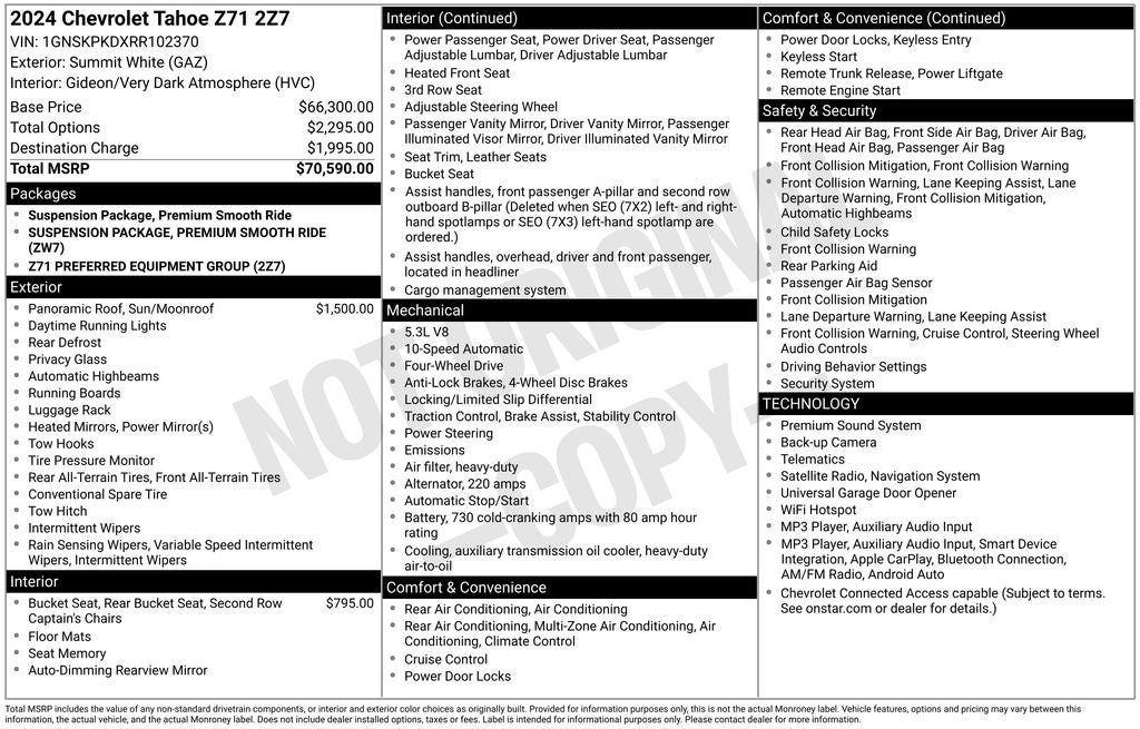 2024 Chevrolet Tahoe Z71