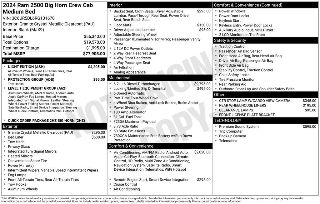 2024 RAM 2500 Big Horn