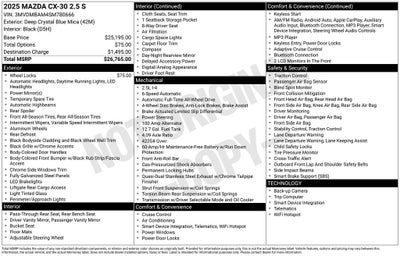 2025 Mazda Mazda CX-30 2.5 S
