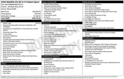 2024 Mazda Mazda CX-30 2.5 S Select Sport