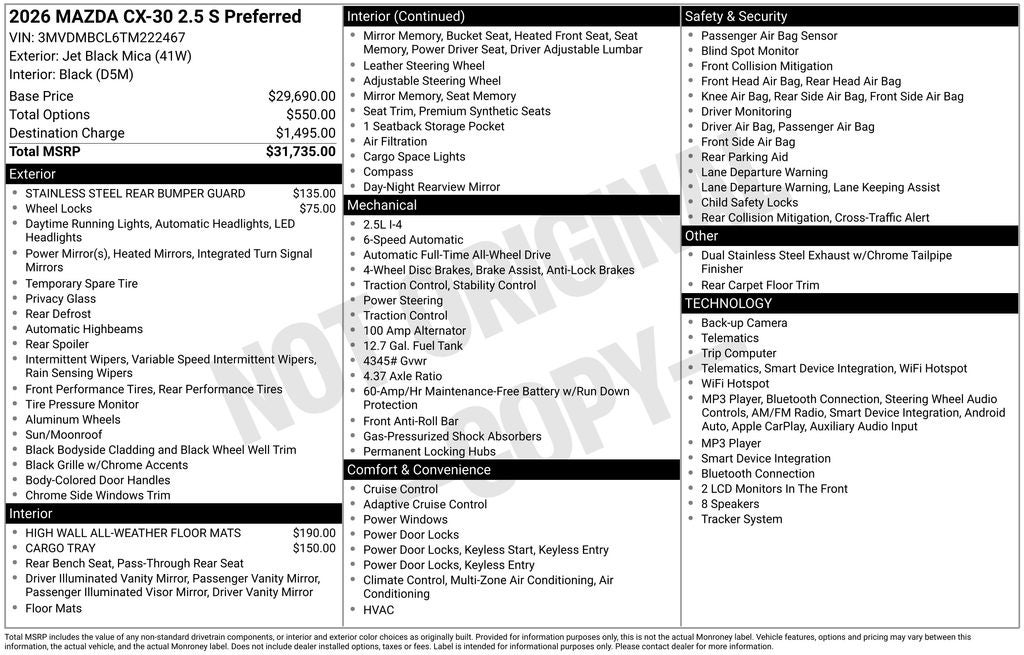 2026 Mazda Mazda CX-30 2.5 S Preferred AWD