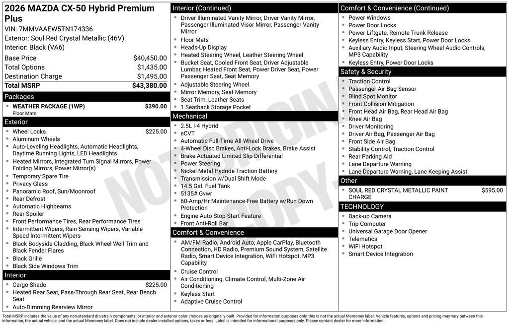 2026 Mazda Mazda CX-50 Hybrid Premium Plus AWD