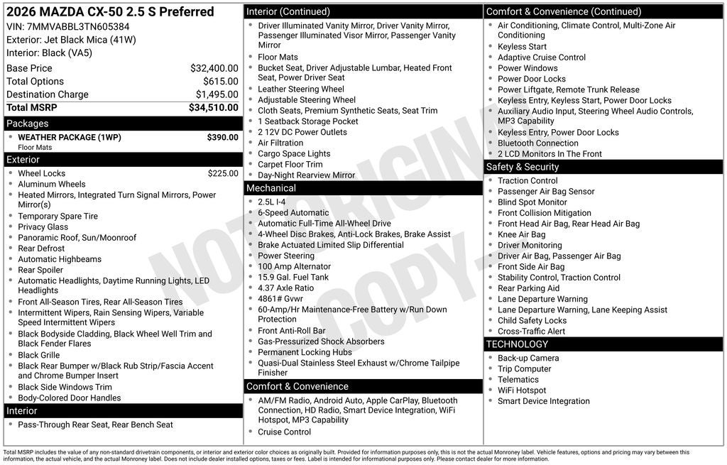 2026 Mazda Mazda CX-50 2.5 S Preferred AWD