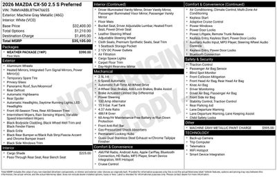 2026 Mazda Mazda CX-50 2.5 S Preferred AWD