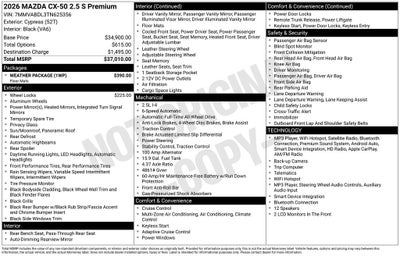 2026 Mazda Mazda CX-50 2.5 S Premium AWD