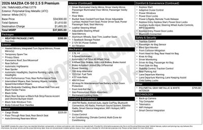 2026 Mazda Mazda CX-50 2.5 S Premium AWD