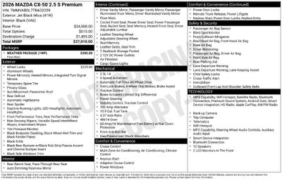 2026 Mazda Mazda CX-50 2.5 S Premium AWD
