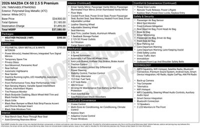 2026 Mazda Mazda CX-50 2.5 S Premium AWD