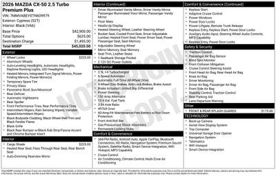 2026 Mazda Mazda CX-50 2.5 Turbo Premium Plus AWD
