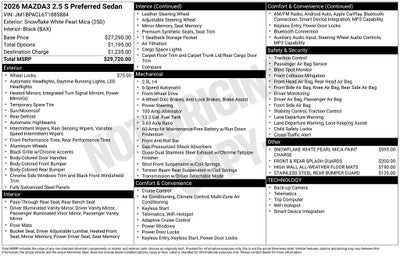 2026 Mazda Mazda3 Sedan 2.5 S Preferred