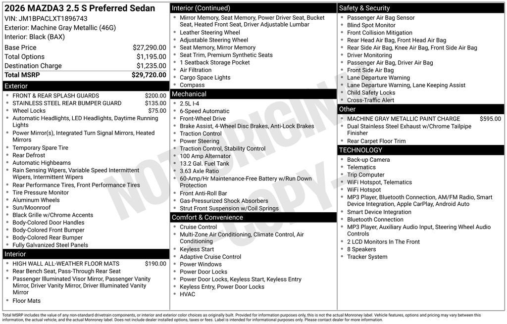 2026 Mazda Mazda3 Sedan 2.5 S Preferred