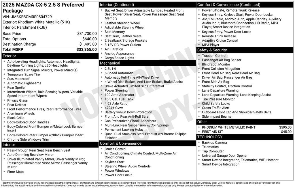 2025 Mazda Mazda CX-5 2.5 S Preferred AWD