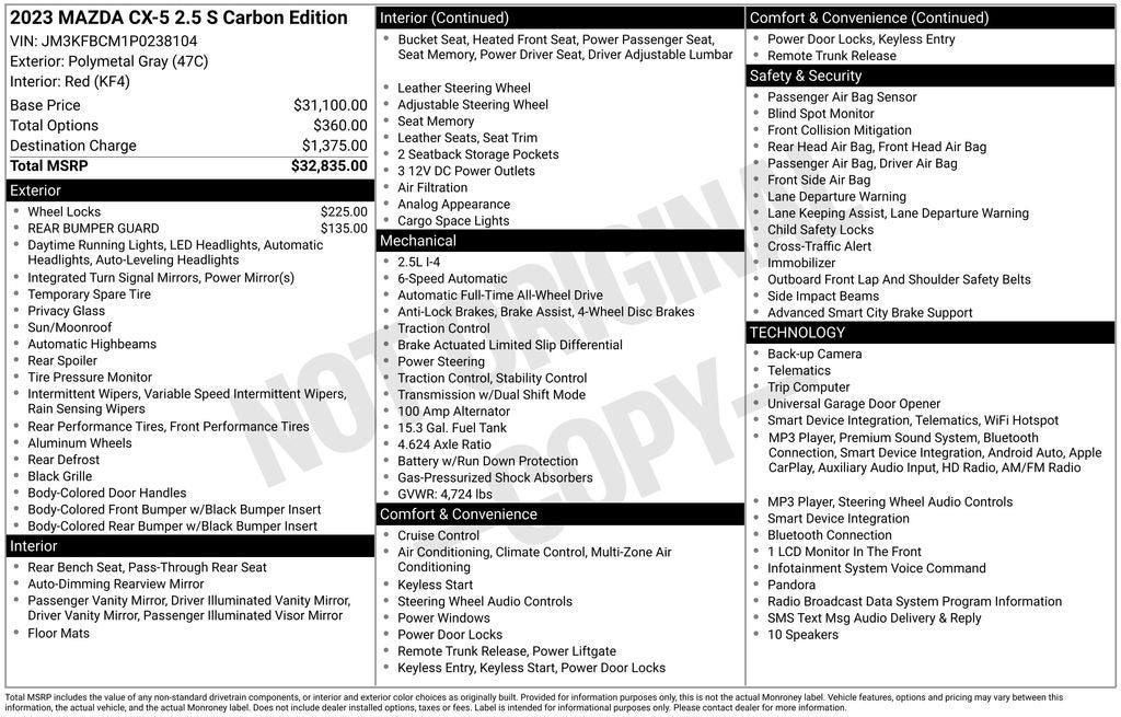 2023 Mazda Mazda CX-5 2.5 S Carbon Edition