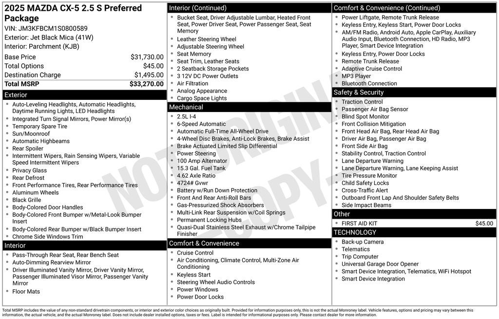 2025 Mazda Mazda CX-5 2.5 S Preferred AWD