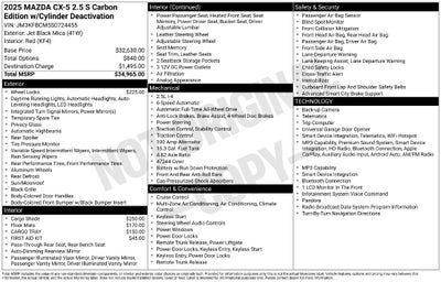 2025 Mazda Mazda CX-5 2.5 S Carbon Edition