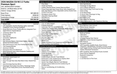 2026 Mazda Mazda CX-90 3.3 Turbo Premium Sport AWD