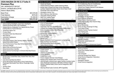 2026 Mazda Mazda CX-90 3.3 Turbo S Premium Plus AWD