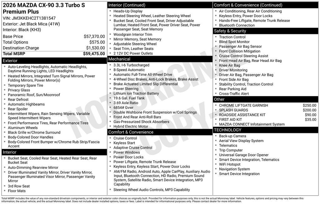 2026 Mazda Mazda CX-90 3.3 Turbo S Premium Plus AWD