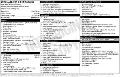 2026 Mazda Mazda CX-5 2.5 S Preferred AWD