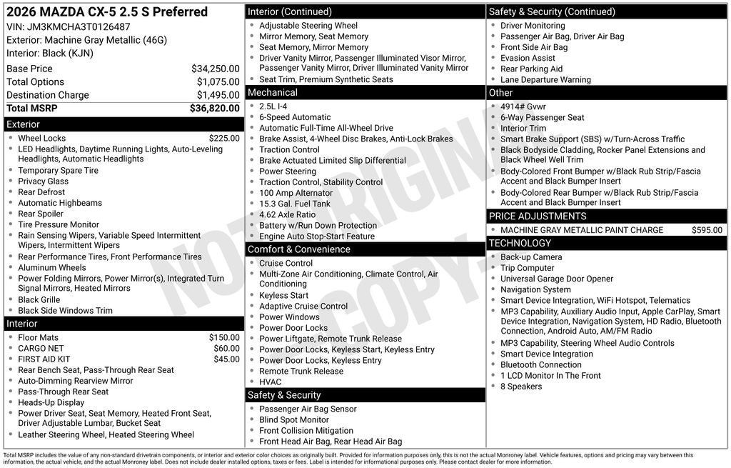 2026 Mazda Mazda CX-5 2.5 S Preferred AWD