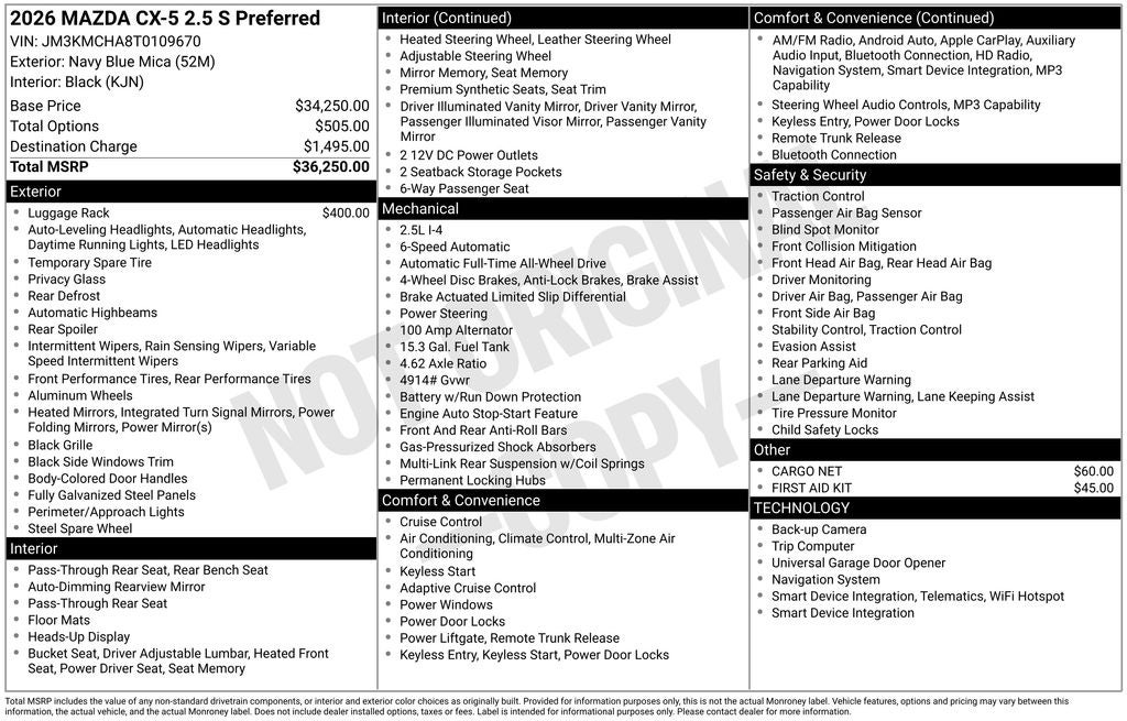 2026 Mazda Mazda CX-5 2.5 S Preferred AWD