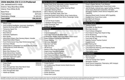 2026 Mazda Mazda CX-5 2.5 S Preferred AWD