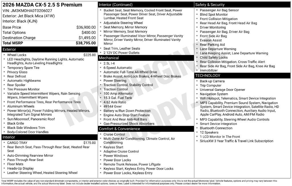 2026 Mazda Mazda CX-5 2.5 S Premium AWD