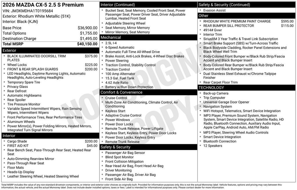 2026 Mazda Mazda CX-5 2.5 S Premium AWD