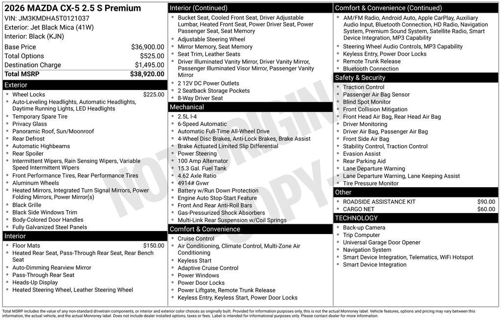2026 Mazda Mazda CX-5 2.5 S Premium AWD