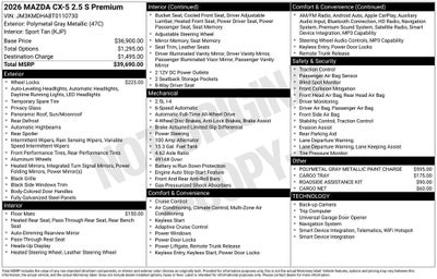 2026 Mazda Mazda CX-5 2.5 S Premium AWD