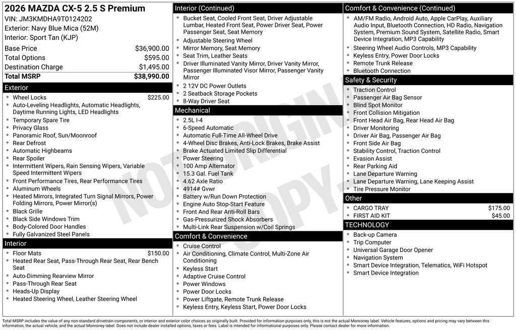 2026 Mazda Mazda CX-5 2.5 S Premium AWD