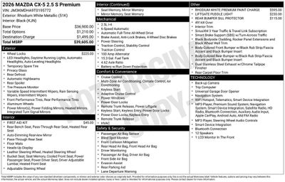 2026 Mazda Mazda CX-5 2.5 S Premium AWD