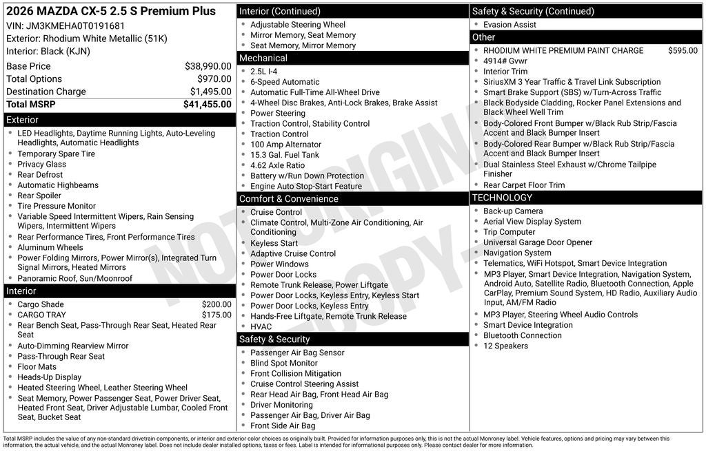 2026 Mazda Mazda CX-5 2.5 S Premium Plus AWD