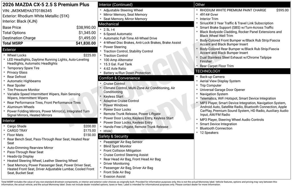 2026 Mazda Mazda CX-5 2.5 S Premium Plus AWD