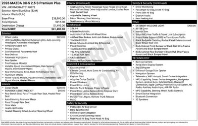 2026 Mazda Mazda CX-5 2.5 S Premium Plus AWD