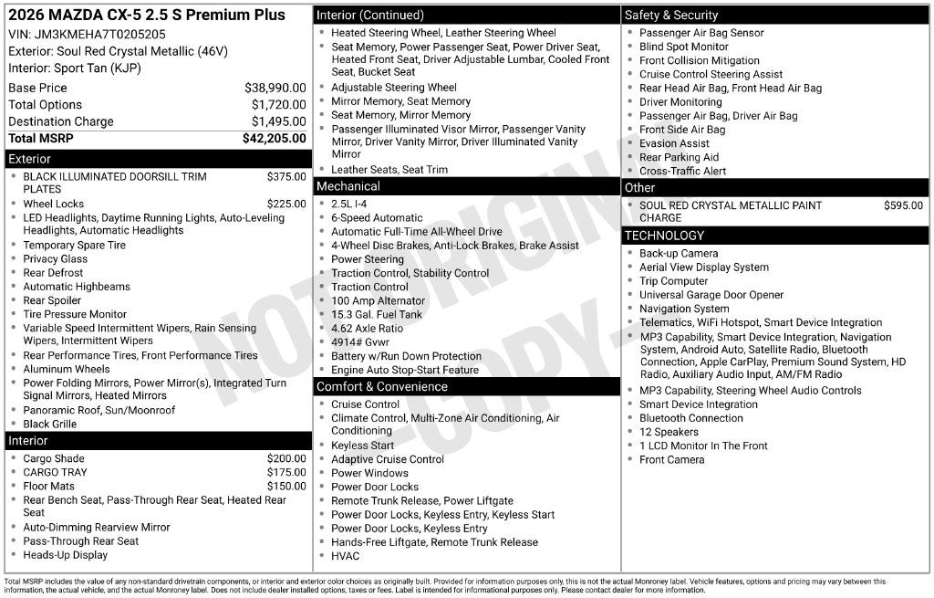 2026 Mazda Mazda CX-5 2.5 S Premium Plus AWD