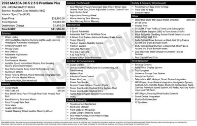 2026 Mazda Mazda CX-5 2.5 S Premium Plus AWD