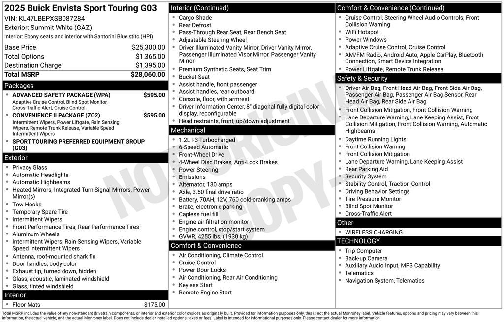 2025 Buick Envista Sport Touring