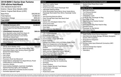 2018 BMW 3 Series 330 Gran Turismo i xDrive