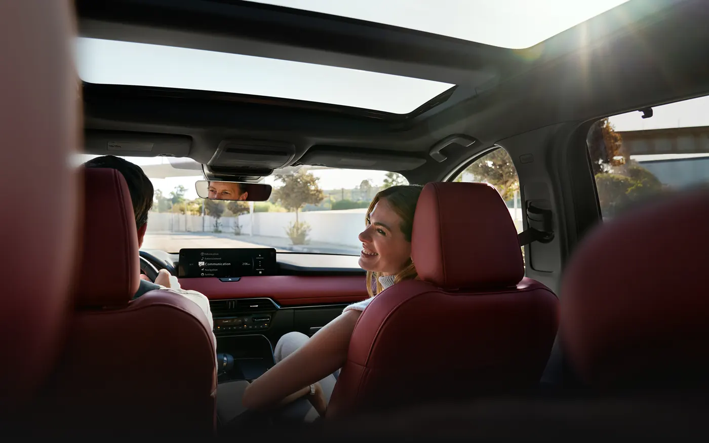 Friends riding in the 2-row 2027 Mazda CX-90 | Acadiana Mazda in Lafayette LA