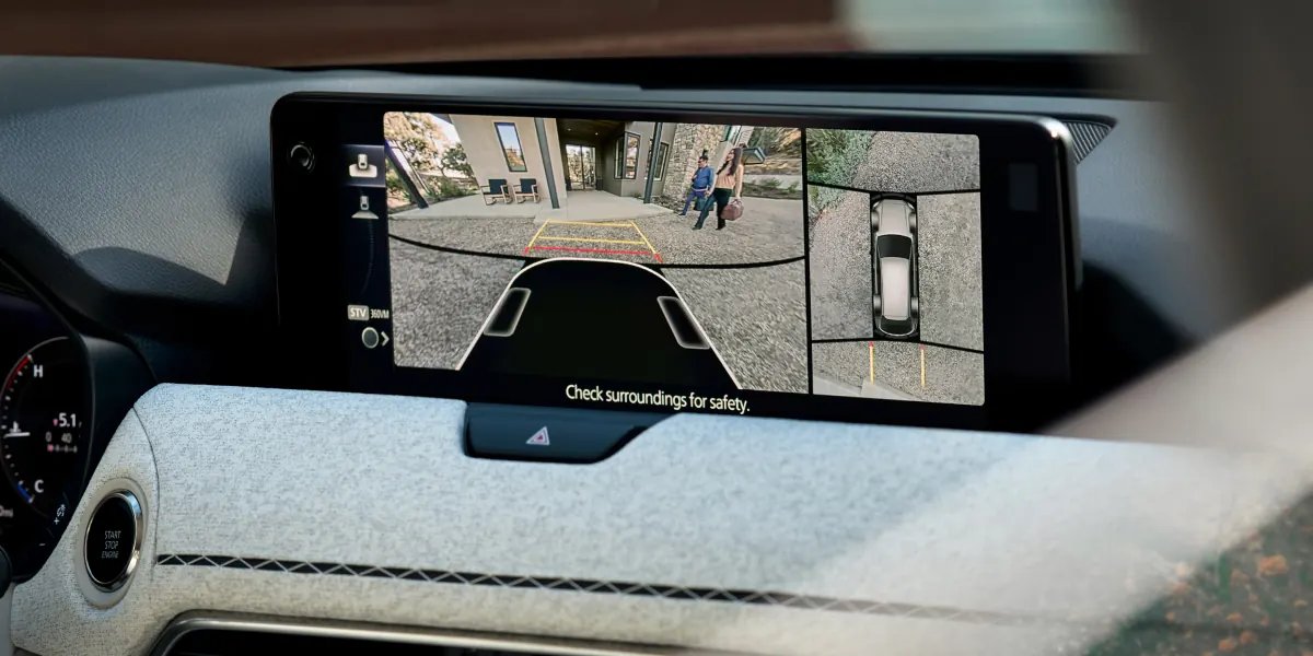 2027 Mazda CX-90 360° View Monitor on the center display | Acadiana Mazda in Lafayette LA